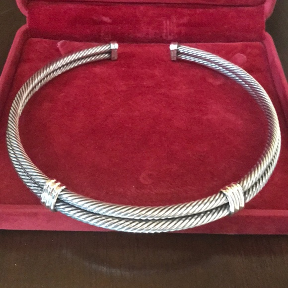David Yurman Jewelry - David Yurman 14k/SS Double Cable Necklace